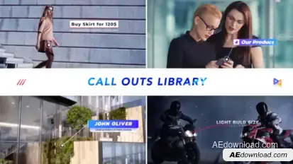 Modern Call Outs Library Video Displays template preview