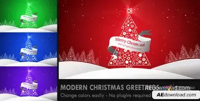 Modern Christmas Greetings Video Displays template preview