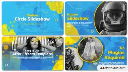 Modern Circle Slideshow Premiere Pro template preview