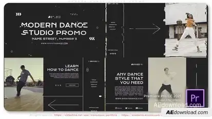 Modern Dance Studio Promo Premiere Pro template preview
