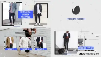 Modern fashion promo Video Displays template preview