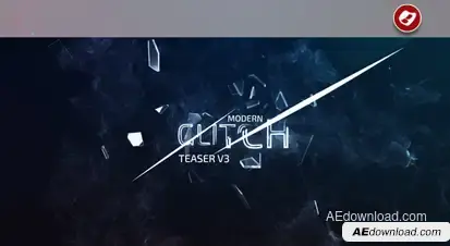 Modern Glitch MovieTeaser V3 Video Displays template preview