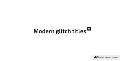 Modern Glitch Titles Video Displays template preview