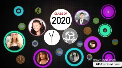 Modern Graduation Album Video Displays template preview