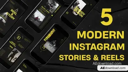 Modern Instagram Stories and Reels PrPro Premiere Pro template preview