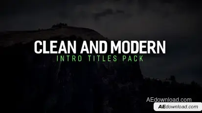 Modern Intro Titles Pack Video Displays template preview
