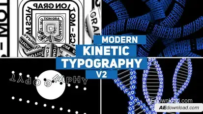 Modern Kinetic Typography v2 | MOGRT Premiere Pro template preview