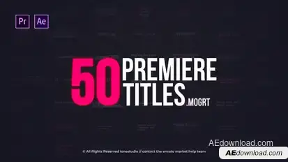 Modern Minimal Titles Video Displays template preview