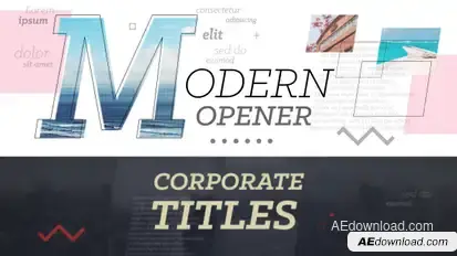 Modern Opener // Corporate Titles Video Displays template preview