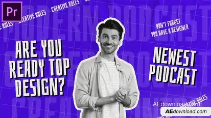 Modern Podcast Promo MOGRT for Premier Pro Premiere Pro template preview