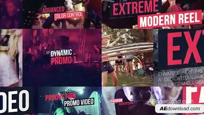Modern Promo - Fashion Opener Video Displays template preview