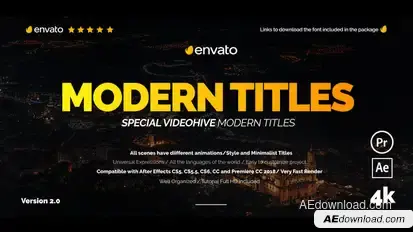 Modern Promo Titles Pack 2.3 Video Displays template preview