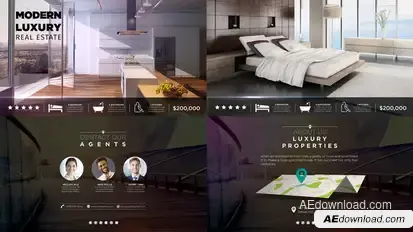 Modern Real Estate Video Displays template preview
