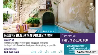Modern Real Estate Presentation Video Displays template preview