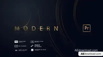 Modern Titles | Golden Circles MOGRT Premiere Pro template preview