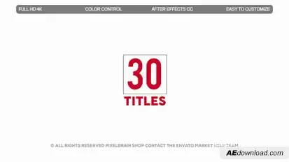 Modern Titles II Video Displays template preview