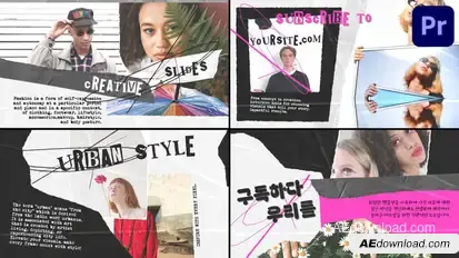 Modern Torn Paper Slides for Premiere Pro Premiere Pro template preview
