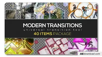 Modern Transition Pack | 40 items Video Displays template preview