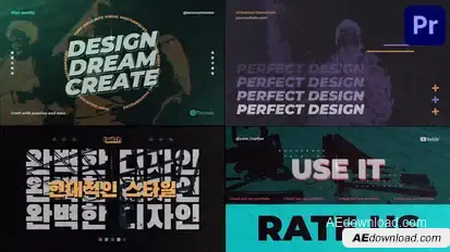 Modern Typography for Premiere Pro Premiere Pro template preview