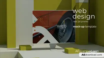 Monitor MockUp Premiere Pro template preview