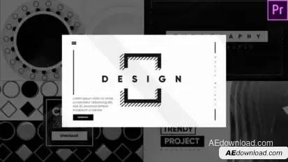 Monochrome Typography Video Displays template preview