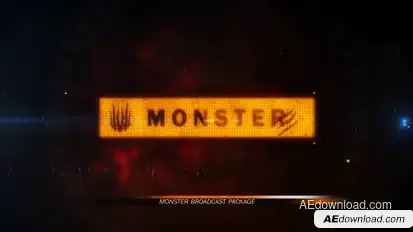 Monster Broadcast Package Video Displays template preview