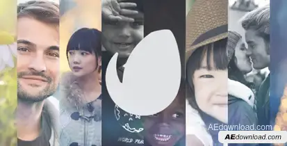 Mosaic Logo Reveal Video Displays template preview