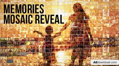 Mosaic Photo Reveal - Memories Video Displays template preview