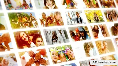 Mosaic Photo Reveal Video Displays template preview