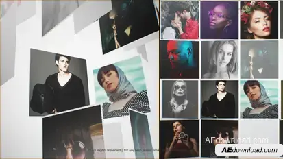 Mosaic Tiles Logo Reveal Premiere Pro template preview