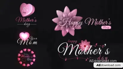 Mothers Day Sweet Titles Video Displays template preview