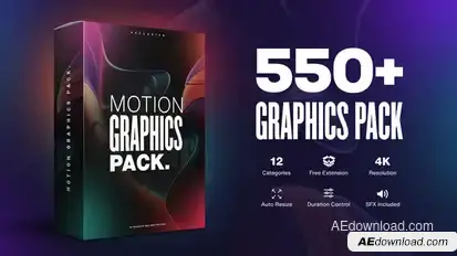 Motion Graphics Pack // 550+ Animations Pack Video Displays template preview