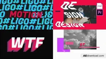 Motion Graphics Slideshow Premiere Pro template preview