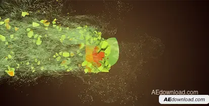 Motion Particles Logo Video Displays template preview