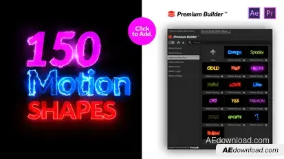 Motion Shapes Pack Video Displays template preview