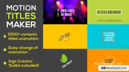 Motion Titles Maker Video Displays template preview
