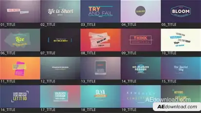 Motion Titles Pack Video Displays template preview
