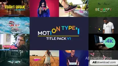 Motion Type - Titles Pack Video Displays template preview