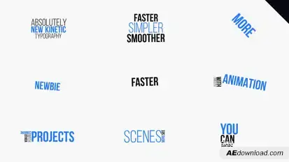 Motion Typography Video Displays template preview