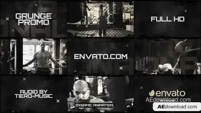 Motivational Grunge Promo Video Displays template preview