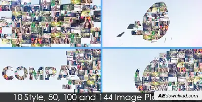 Multi-Image Logo Reveal V.4 (10in1) Video Displays template preview