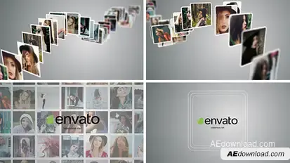 Multi Photo Logo Reveal Video Displays template preview