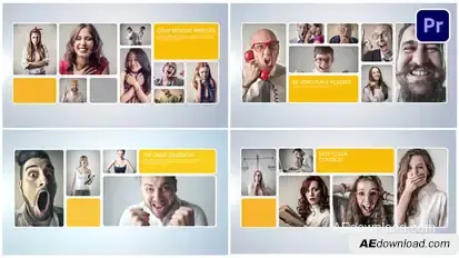 Multi Video Layout Premiere Pro template preview