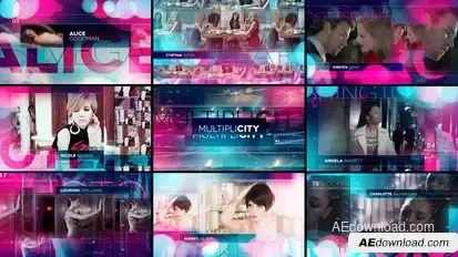 Multiplicity Video Displays template preview
