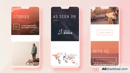Multiscreen App Promo Video Displays template preview