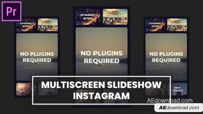 Multiscreen Instagram Slideshow MOGRT for Premier Pro Premiere Pro template preview