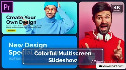 Multiscreen Opener Split Screen Sldeshow MOGRT for Premier Pro Premiere Pro template preview