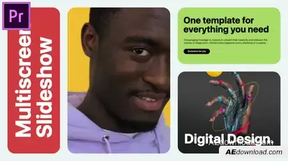 Multiscreen Slideshow Attractive MOGRT for Premier Pro Premiere Pro template preview