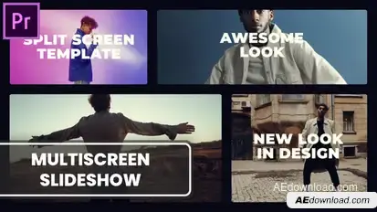 Multiscreen Slideshow MOGRT for Premier Pro Premiere Pro template preview