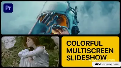 Multiscreen Slideshow | Mogrt Premiere Pro template preview